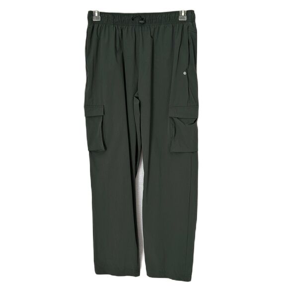 Layer 8 Pants Women L Green/Gray Pullon Qwick dry Pockets Outdoor Athleisure - Picture 1 of 12